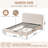 Reigen Curved Headboard Upholstered Platform Bed With Soft Rounded Corners,Beige,Queen-148850685-148850684