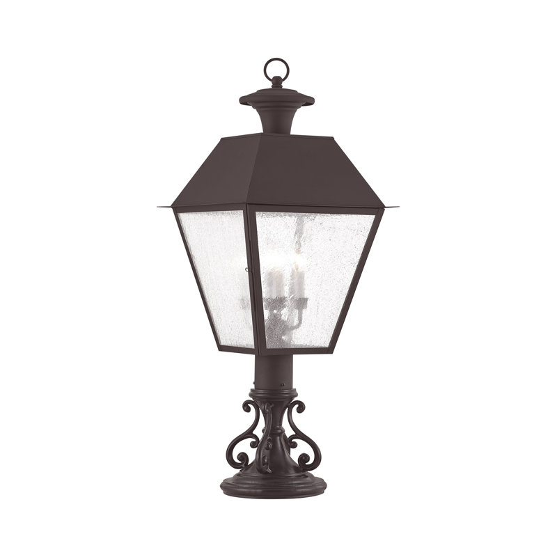 Tête de lanterne câblée à 1 lumière de 27,5 po Arnetria, Bronze