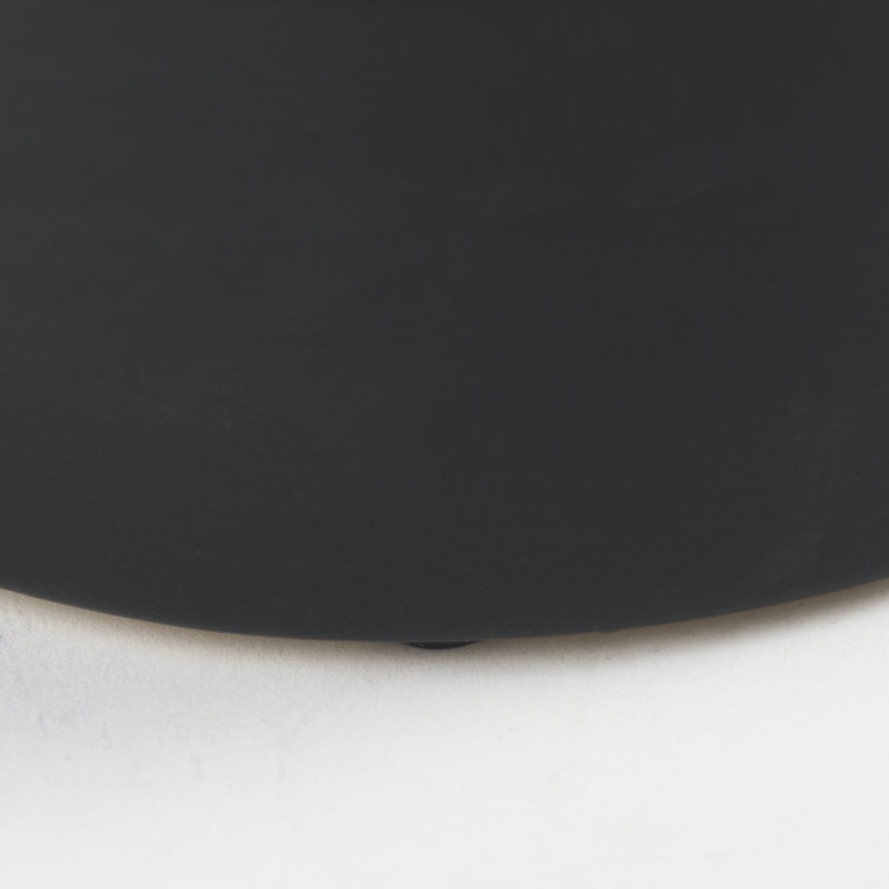 Vase de table en céramique Alisone, H 8 po x l 6 po x P 6 po, Blanc / noir