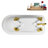 62" Streamline Clawfoot Tub,Tray,Drain, Clawfeet-101628985-102218223
