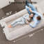 Canapé modulaire à 5 places, canapé en velours côtelé avec repose-pieds de rangement, coussin de siège surdimensionné, conception modulaire pour des combinaisons flexibles, assemblage sans outil, comprend 2 coussins décoratifs