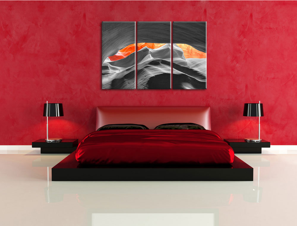 3-tlg. Leinwandbilder-Set „Beeindruckender Antelope Canyon“, Grafikdruck