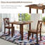 Ensembles de table de salle à manger en bois peu encombrants avec chaises, finition noyer moderne pour les petites cuisines