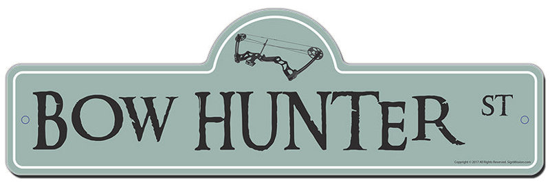 Plaque de rue Bow Hunter en plastique robuste 7 po x 20 po
