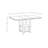 Hado Counter Height Table, 42-60 Inch Extendable Square, Dark Brown
