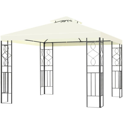 Pavillon jardin de patio en acier l 10 pi. x p 10 pi