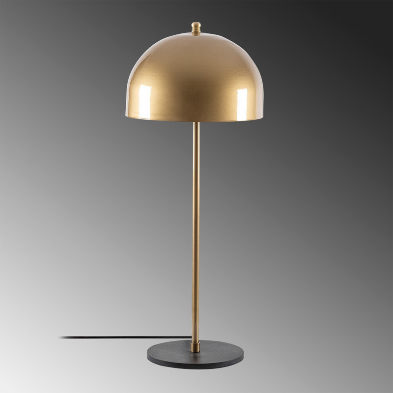 Metal Table Lamp, Gold/Black, Gold