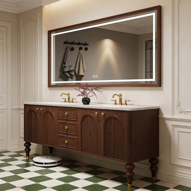 Meuble-lavabo sur pied de style rétro