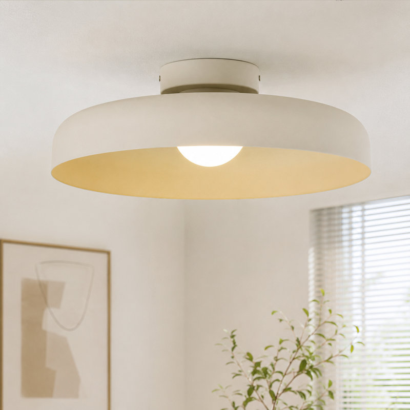 1-Light Dome LED Semi Flush Mount 