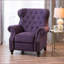 Fauteuils inclinables, fauteuil inclinable avec accoudoirs roulés Accents de cuivre | Prune | Tissu-1531755806