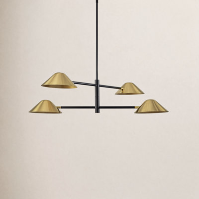 Lustre linéaire en métal Spoutnik 4 lumières H 71,3 "Clearmont