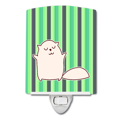 Cat Stripes Ceramic Night Light