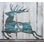 Décoration murale en bois à une seule lettre cerf silhouette rustique
