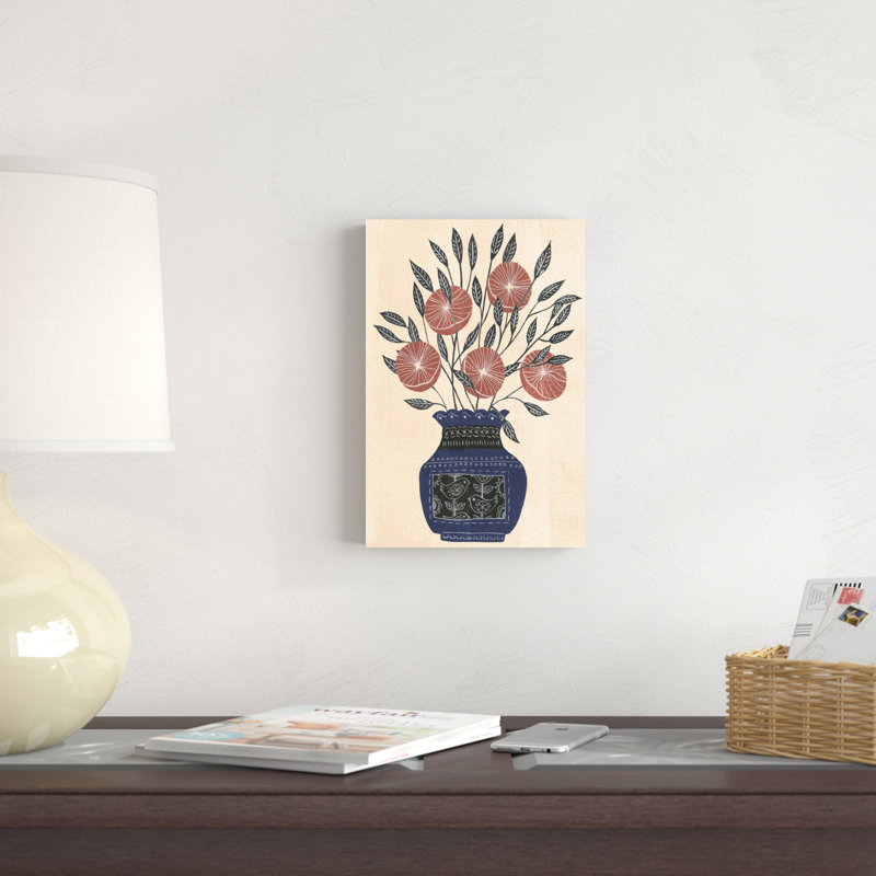 Vase de fleurs I, H 18 po x l 12 po x P 1,25 po
