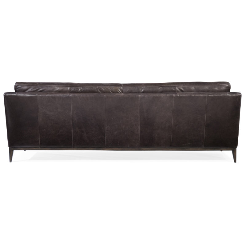 Kandor Stationary Sofa, Brown Genuine Leather