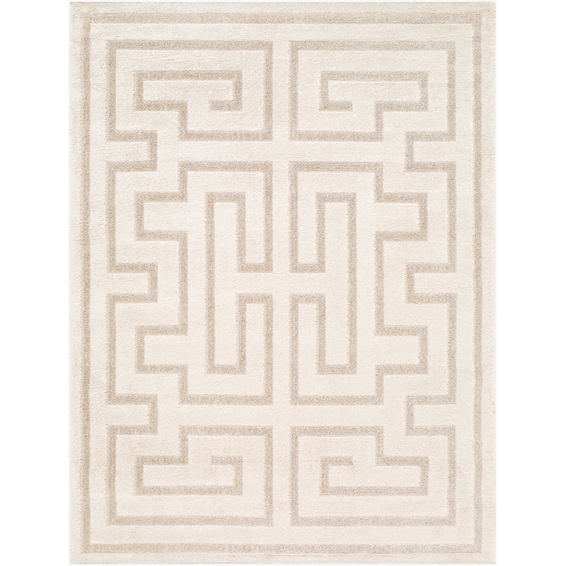 Tapis tissé à la machine Rachel Zoe X Livabliss The Studio, Beige, Rectangle 6'7" x 9'