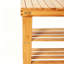 Banc à chaussures en bambou, étagère à chaussures à 2 niveaux, banc de rangement pour chaussures d'entrée