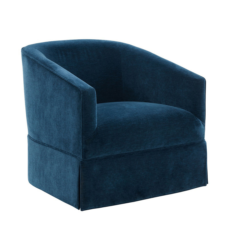 Chaise pivotante à jupe Elm Baltic, Bleu