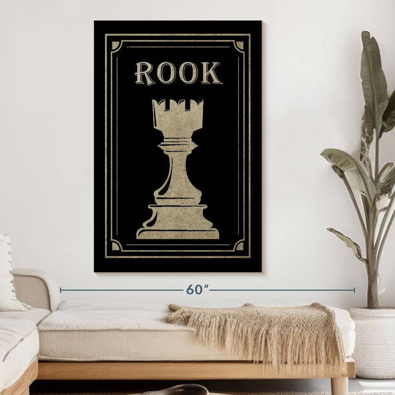 Chess Rook sur impression sur toile, H 51 po x l 34 po x P 1,25 po