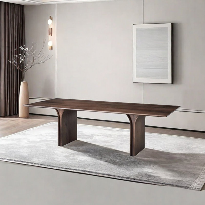 Walnut rectangular dining table, 29.53"H x 86.61"L x 35.43"W