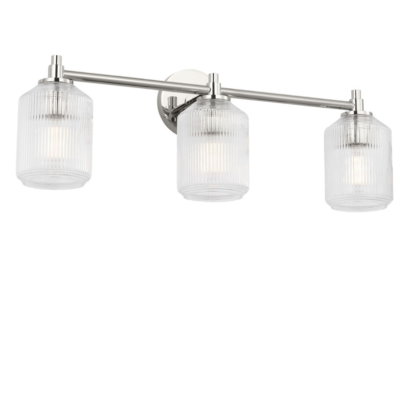 Barstow Bath, Polished Nickel, 9" H x 25.5" W x 6.125" D