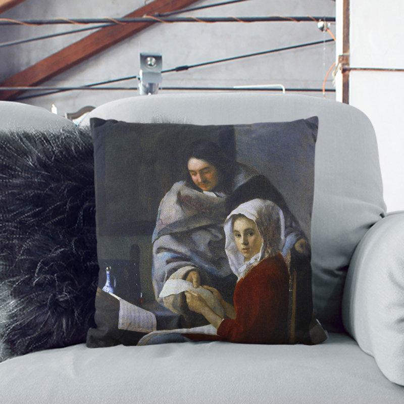 Square Cushion, 40cm H x 40cm W x 15cm D, Black