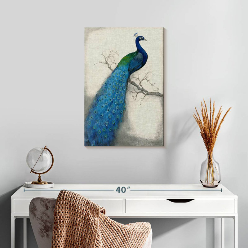 Bleu paon Brampt I, H 24 po x l 16 po