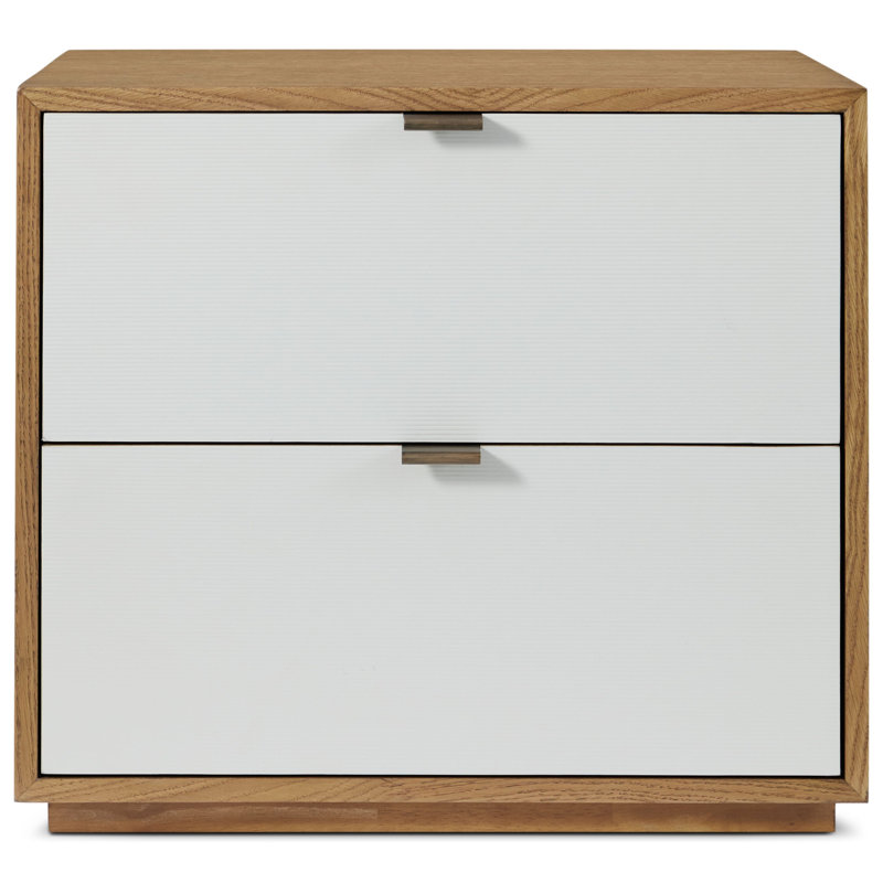 Kyoto 2 - Drawer Nightstand, White/Natural