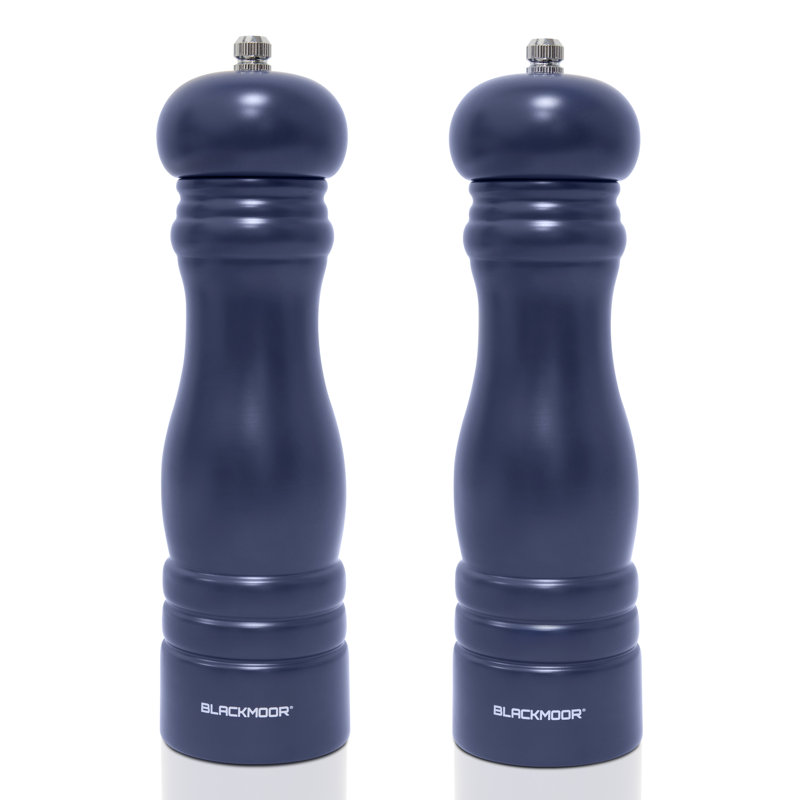 Brand Wood No Power Source Required / Manual Salt & Pepper Mill Set, Navy