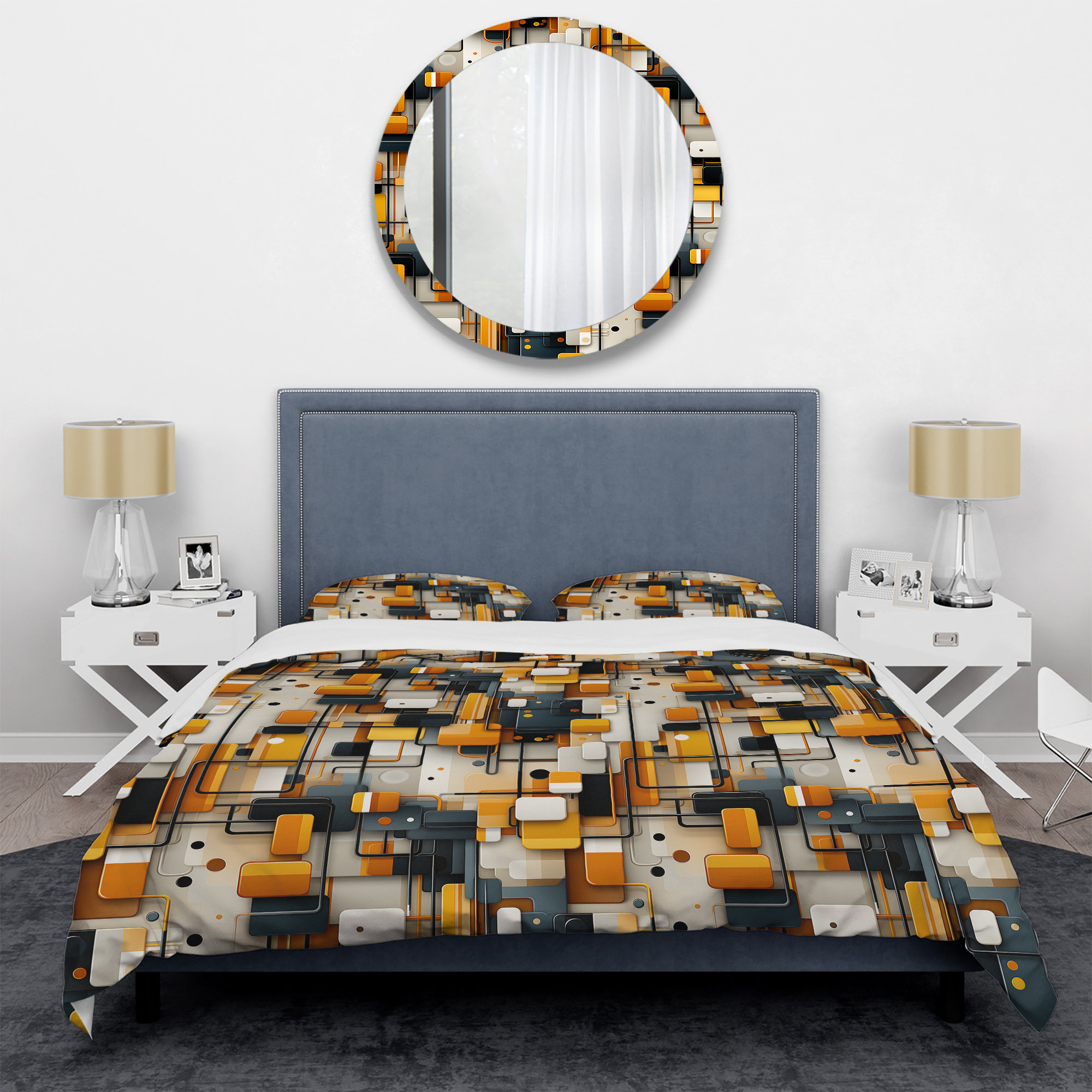 East Urban Home Lavee Geometric Duvet Cover Set Wayfair