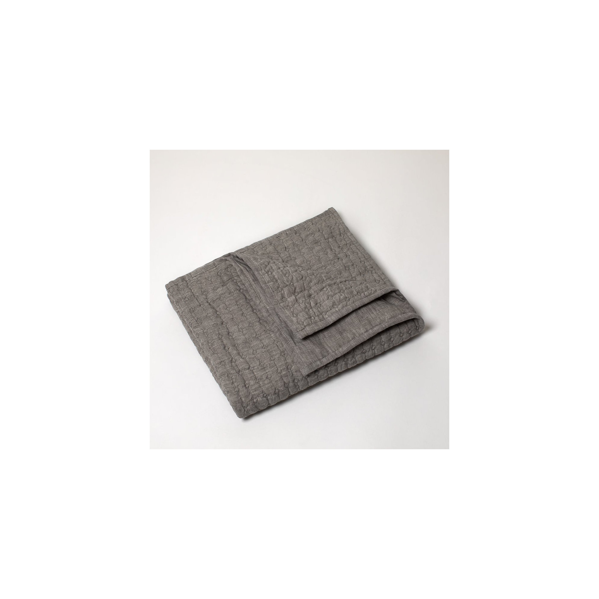 Bahari Percale Quilt, Gray Chambray, King Quilt 