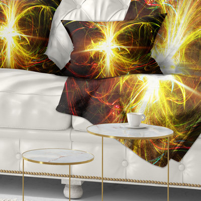 Fractal Hoops - Coussin imprimé abstrait