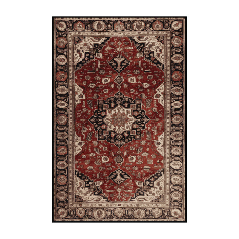 Tapis brun lavable à la machine, Rectangle 4 pi x 6 pi