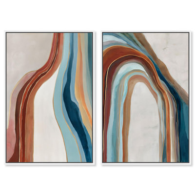 «Sedona Swirl», reproduction d'art sur toile par Art Remedy, cadre blanc, 16 x 24
