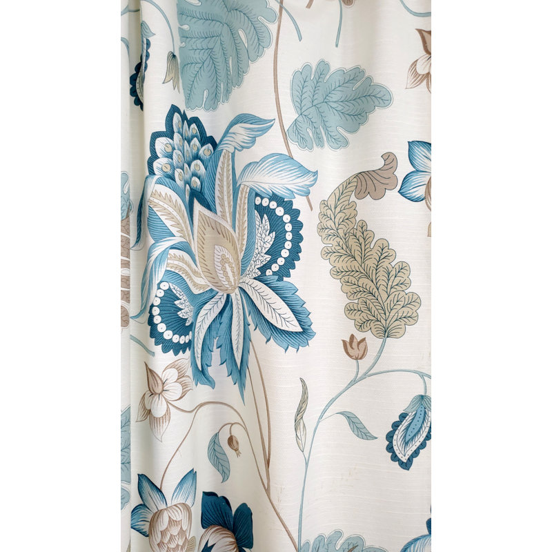 Samanta Lined Pair Of Panels Blue, 50" W x 96" L