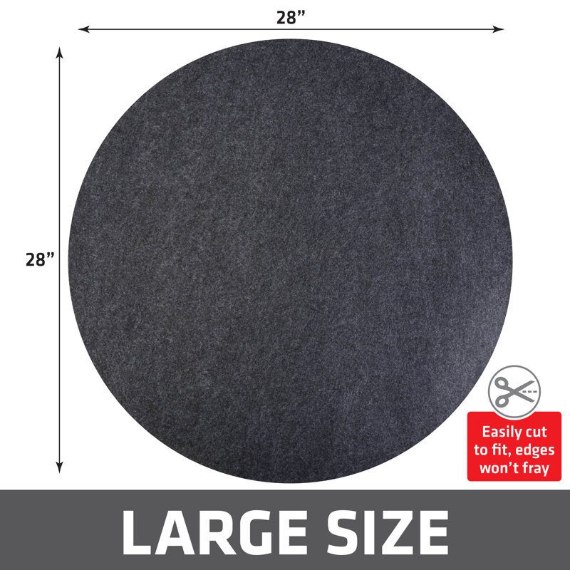 Christmas Tree Stand Protective Mat - Absorbent/Waterproof/Machine Washable, 28" W x 28" D, Grey