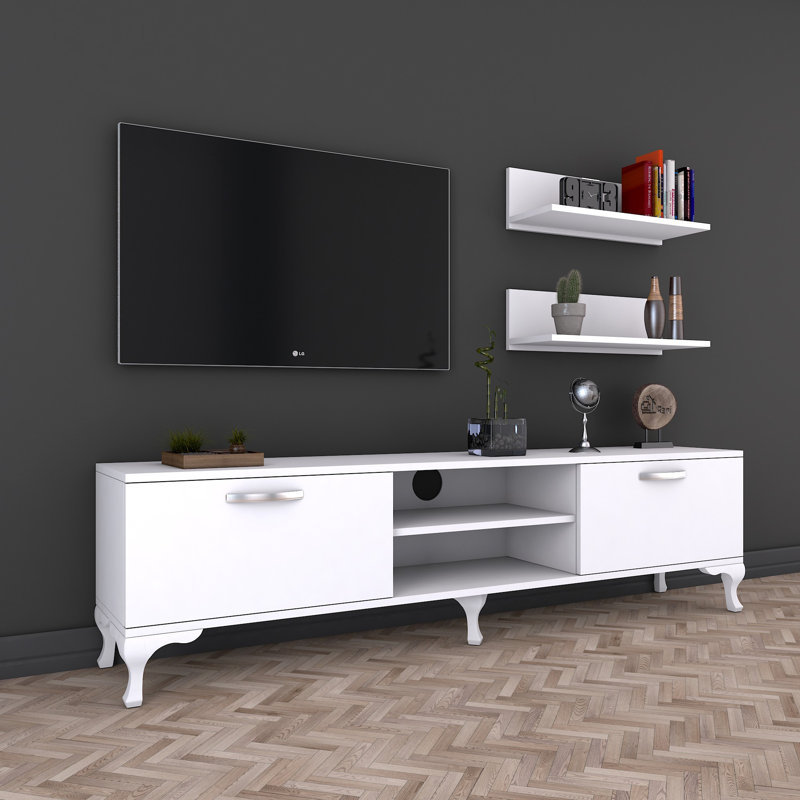 Colebrook Unfinished Entertainment Centre for TVs up to 55", White