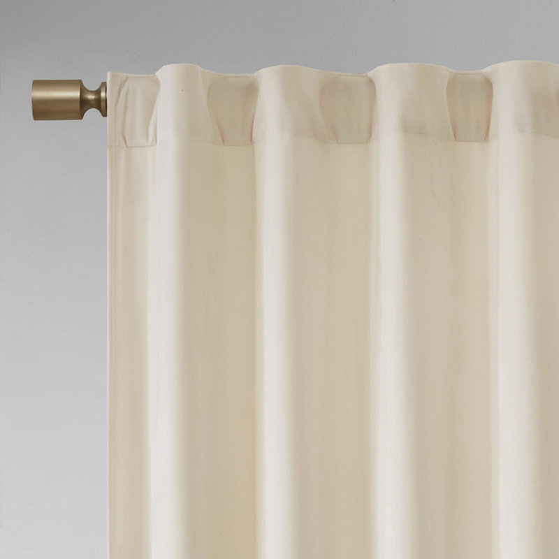 Paire de rideaux occultant Hegewisch, L 37 po x L 63 po, Beige