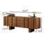 Meuble télé 71 po en bois, console multimédia brun foncé avec 3 tiroirs et 2 armoires-9421462