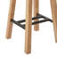 Upholstered Round Wood Counter Stool - Set of 2-1330881694