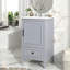 Meuble-lavabo de salle de bain avec lavabo, armoire de salle de bain avec porte, tablette de porte et patins réglables, tiroir