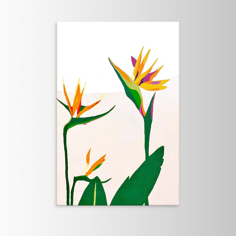 Nature Inspired Birds of Paradise III by  - Picture Frame Wall Art, Wrapped Canvas, 36" H x 24" W x 1.5" D, Does Not Apply