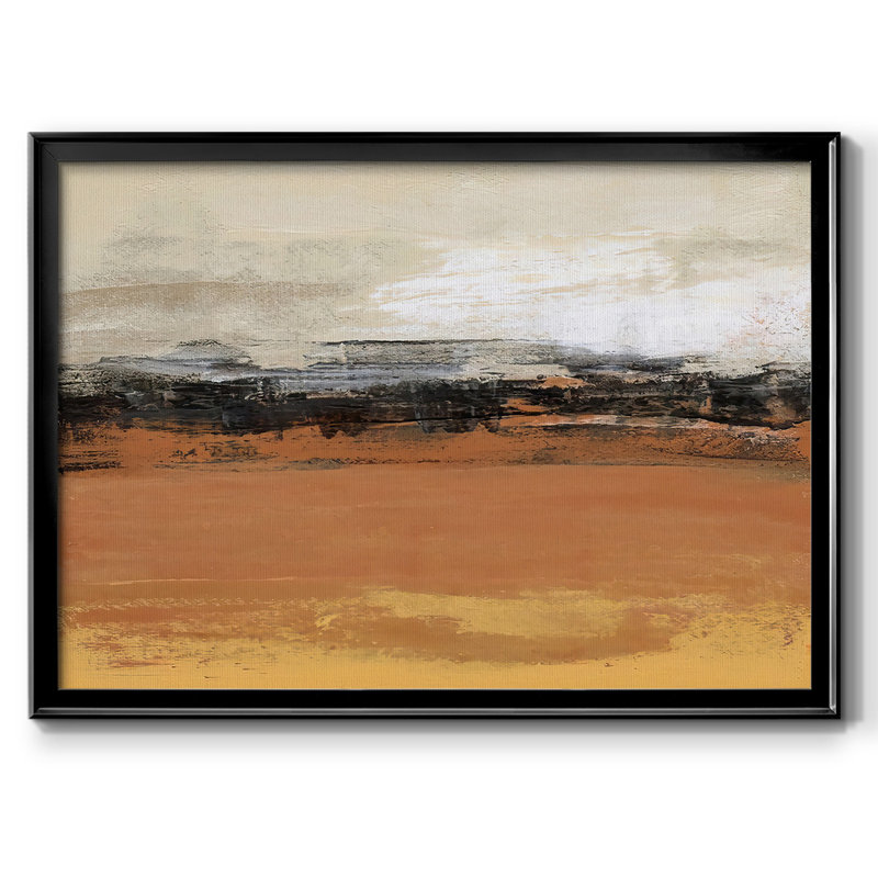 «Bridges Ochre», toile tendue avec châssis en I_2781812, H 26 po x l 38 po x P 1,5 po, Noir