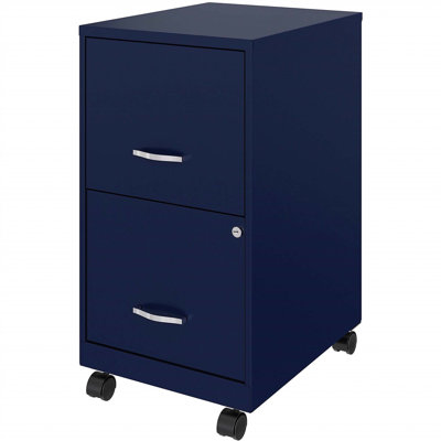 Krahn 14.25'' Wide 2 -Drawer Mobile Steel File Cabinet