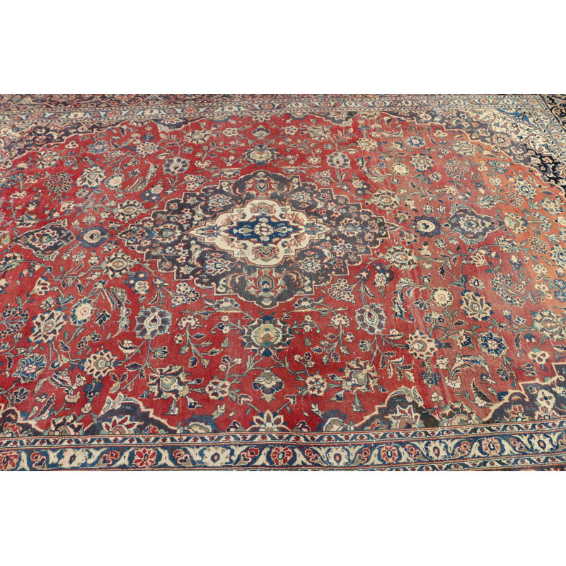 Antique Oversize Turkish Oushak Rug in Blue Perfect for Home Decoration Accentuating Classic Elegance