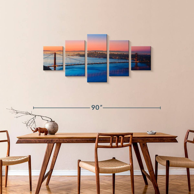 Gate Bridge Nightfall, 34" H x 74" W