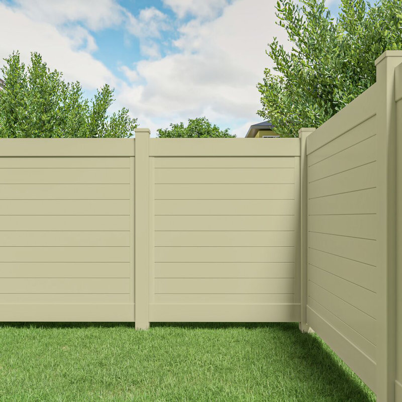 Barrette Outdoor Living 5 in. x 5 in. x 7 ft. Sand Vinyl Routed Fence Corner Post