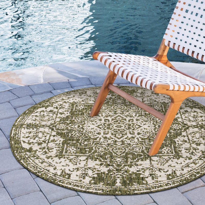 Tapis d'extérieur Destiny, Rond 6 pi 7 po