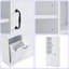 Armoire de salle de bain 68 po H avec panier à linge inclinable, armoire à linge moderne avec tablette réglable, style autoportant-151418503