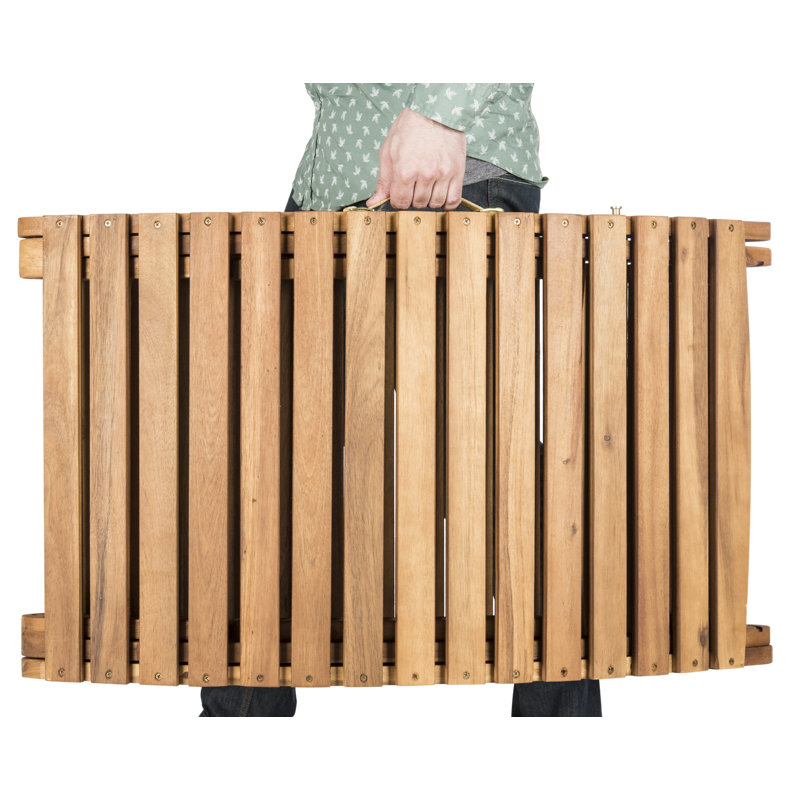 Ensemble de chaises longues avec coussins et table Alois, Rayures grises et blanches, Naturel